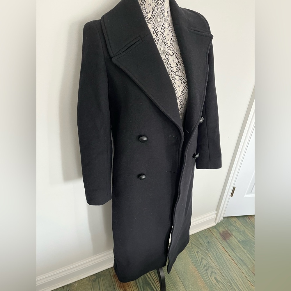 Massimo Dutti Black Lined Coat - Picture 2 of 6